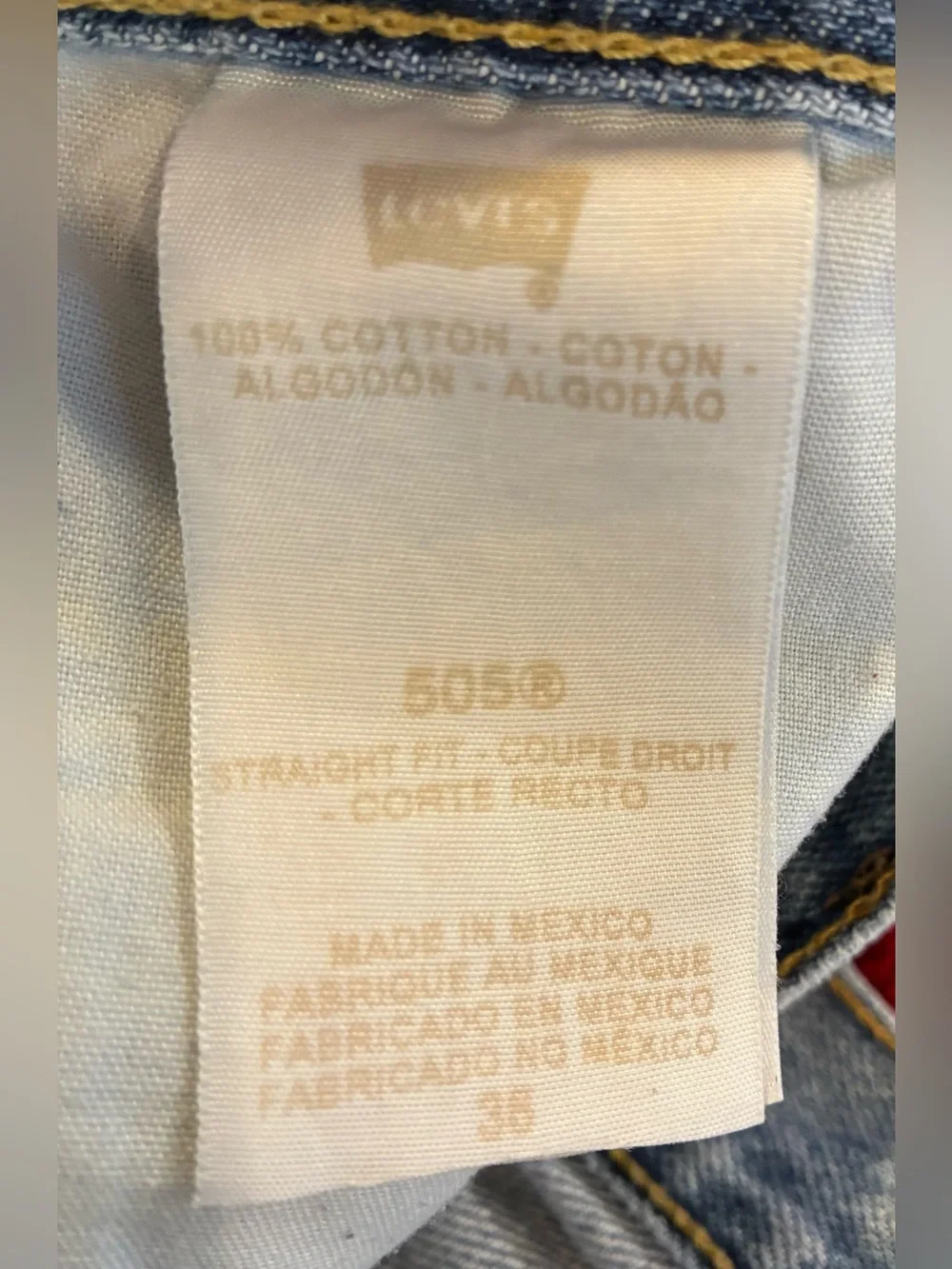 Levi's 505 Men's Straight Fit Denim Shorts Light Wash W38 Vintage Y2K